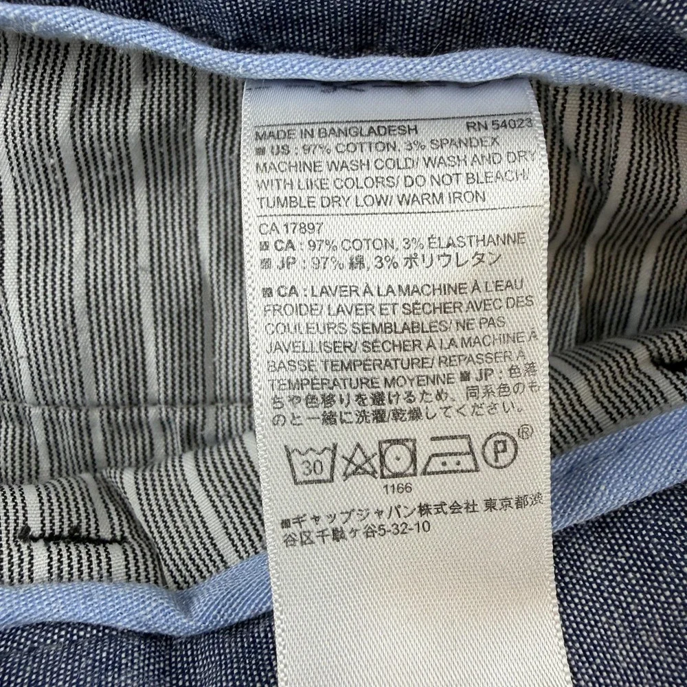 Banana Republic Fulton‎ Skinny Chino Pants Mens 32x32 Black Slim Stretch Casual